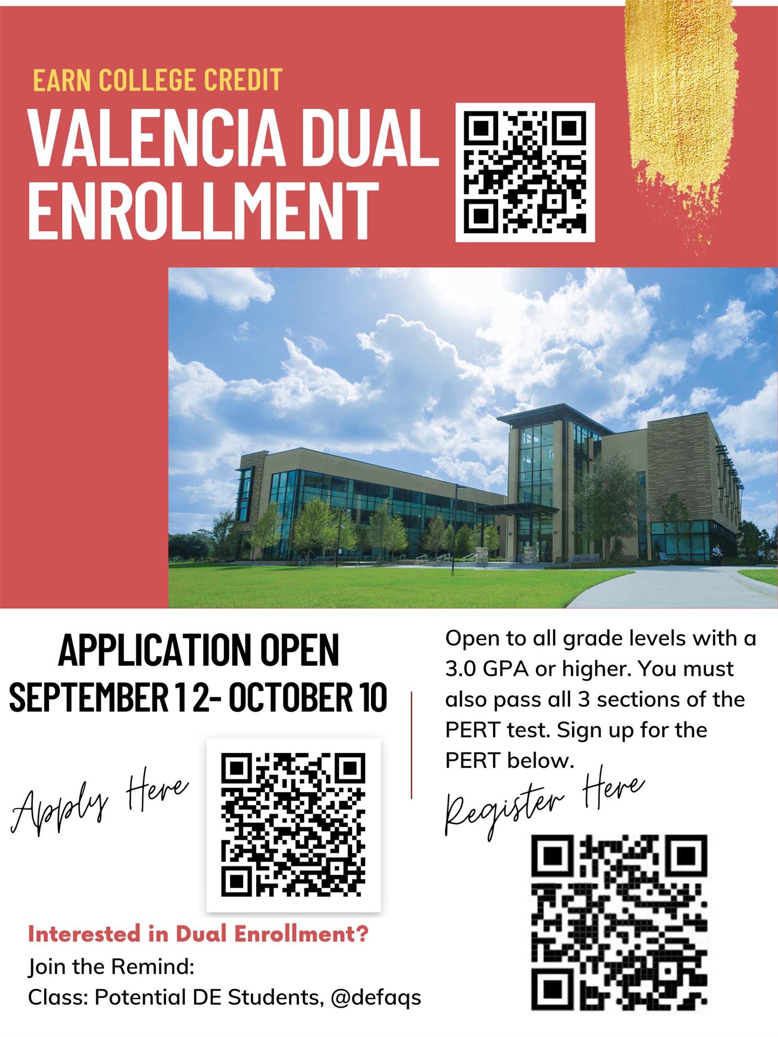  The Valencia Dual Enrollment Application Opens Today!